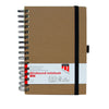 Quantore -  Notitieboek a5 sp lijn 192blz 80gr kraft | 3 stuks
