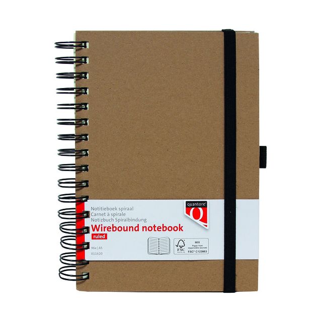 Notebook Quantore A5 Spiral Line 192BLZ 80gr Kraft