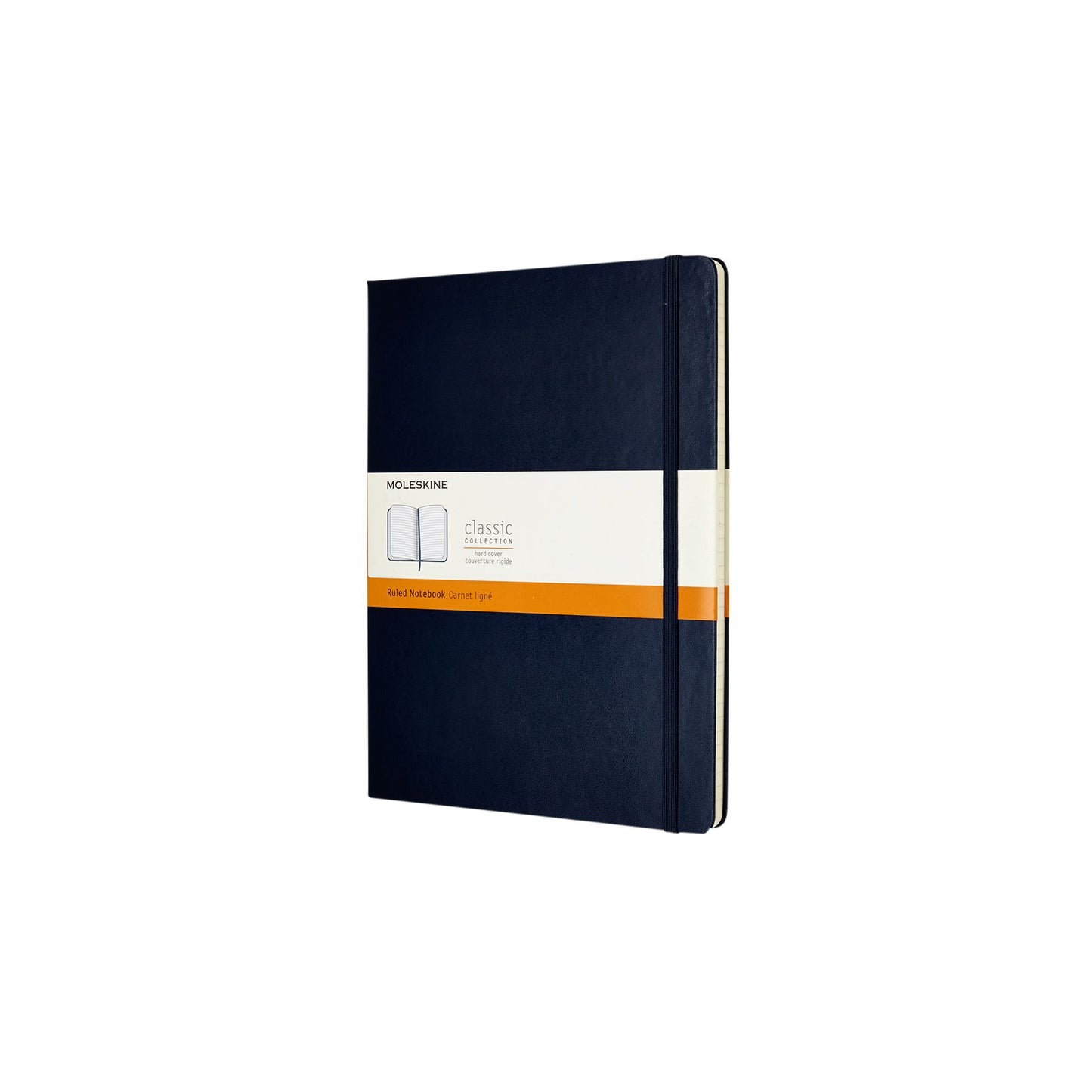 Moleskine - Carnet XL 190x250mm line couverture rigide bleu saphir