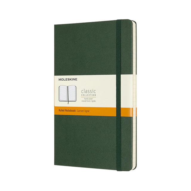 Moleskine - Notebook large 130x210mm line hard cover myrtle green