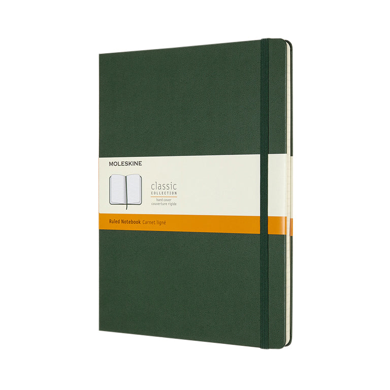 Moleskine - Notebook XL 190x250mm línea tapa dura verde mirto