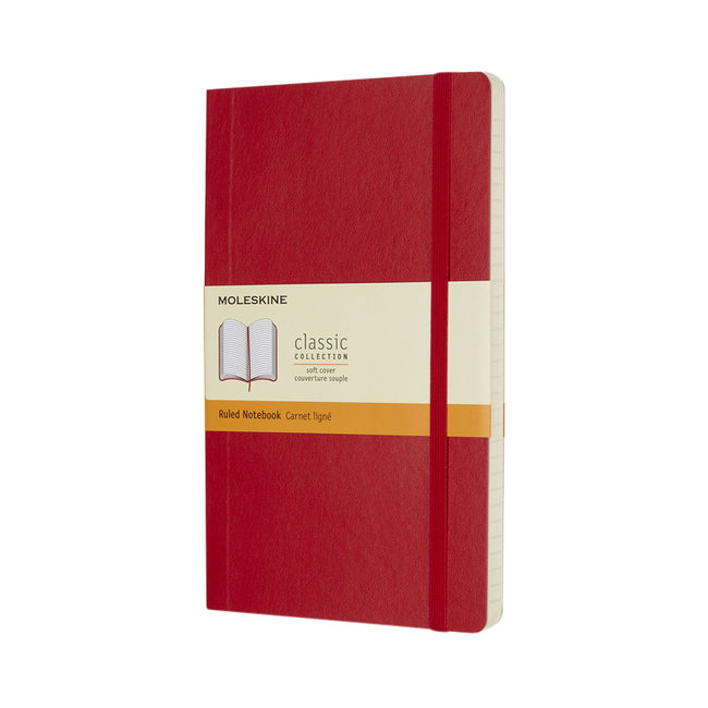 Moleskine - Notebook grande linea 130x210mm copertina morbida rosso scarlatto
