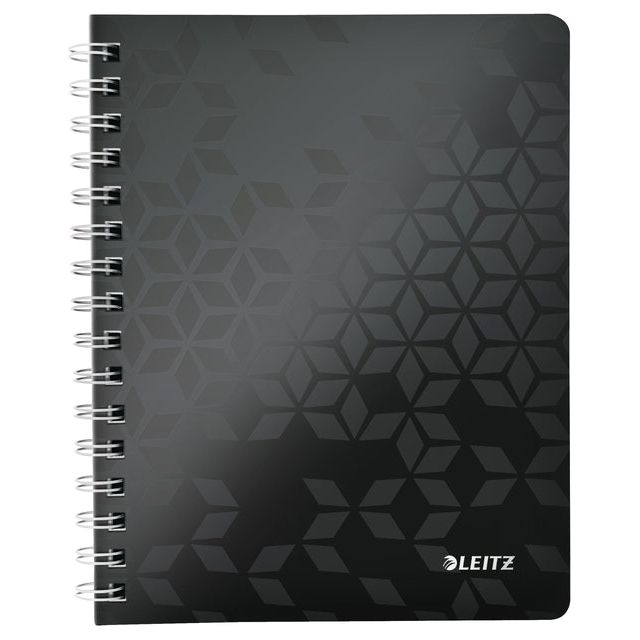 Leitz - Notebook Leitz wow a5 ligne spiral pp noir | 1 pièce | 6 morceaux