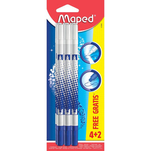 Maped -  inktuitwisser blister 4 + 2 stuks