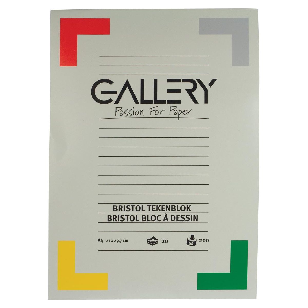 Galerie - Galerie Bristol Zeichenblock, Ft 21 x 29,7 cm, A4, 200 g m², 20 Blätter