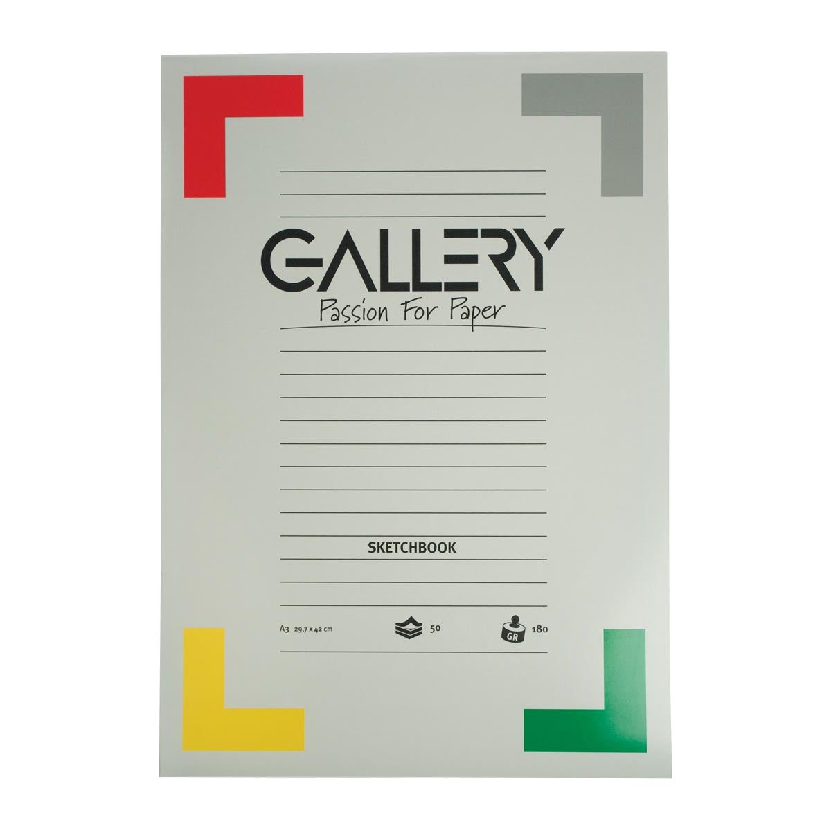 Gallery - Gallery schetsblok, ft 29,7 x 42 cm (A3), 180 g/m², blok van 50 vel