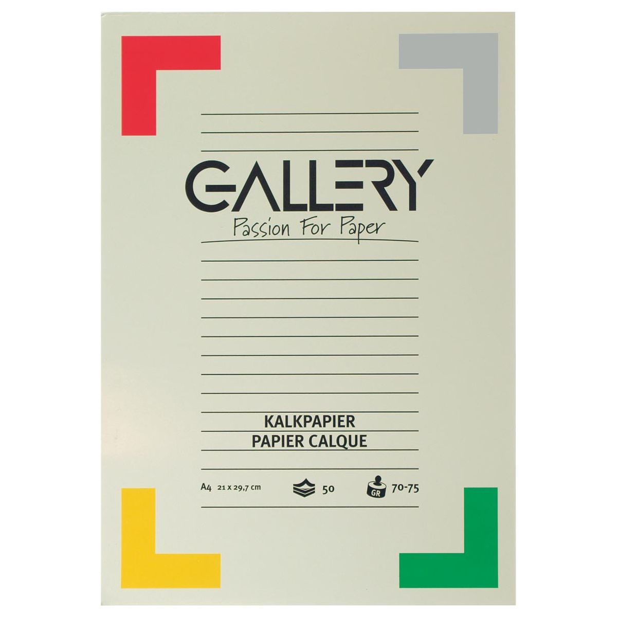 Gallery - Gallery kalkpapier, ft 21 x 29,7 cm (A4), blok van 50 vel