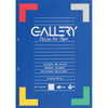 Gallery - bloc de cours, pi A4, 80 g/m², perforateur 2 trous, damier commercial, 100 feuilles