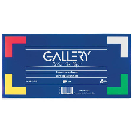 Gallery - buste ft 114 x 229 mm, gommate, conf. da 50