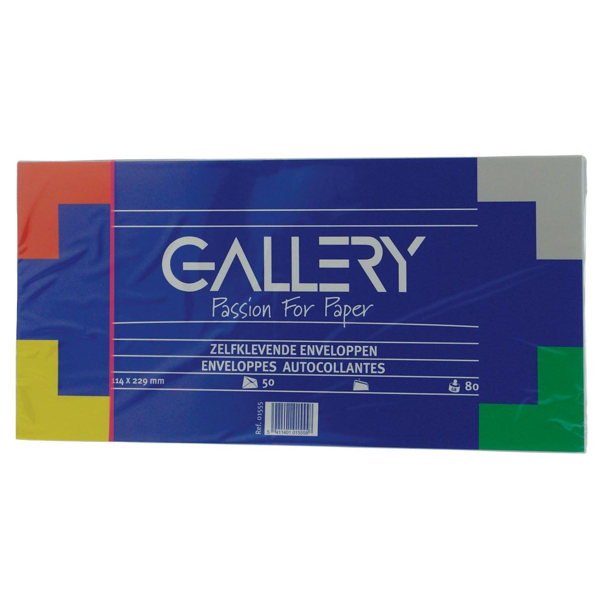 Gallery -   enveloppen ft 114 x 229 mm, stripsluiting, pak van 50 stuks
