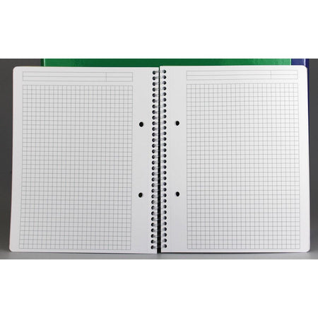 Gallery - Quaderno tradizionale a spirale ft A4, quadretti 5 mm, colori assortiti, 160 pagine