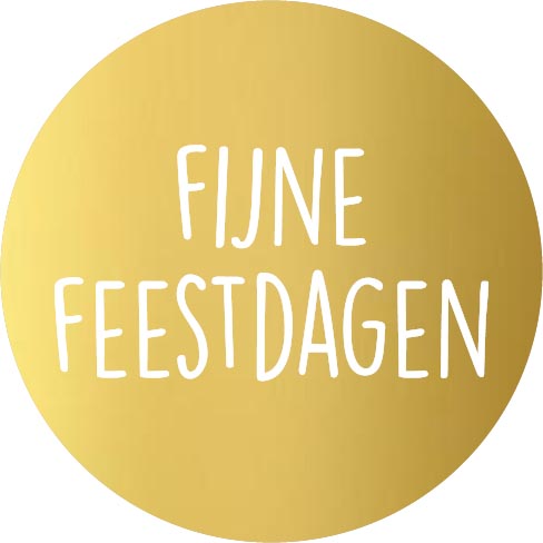 Merkloos - KP etiket Fijne Feestdagen, diameter 40 mm, 2024, rol van 250 stuks