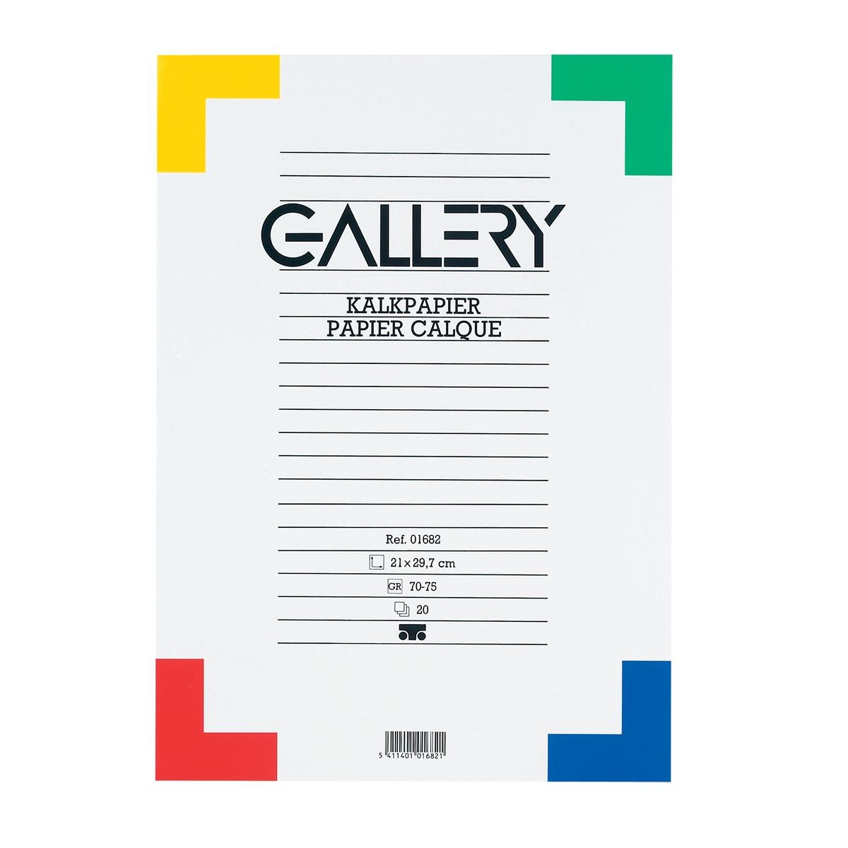 Gallery -   kalkpapier, ft 21 x 29,7 cm (A4), blok van 20 vel