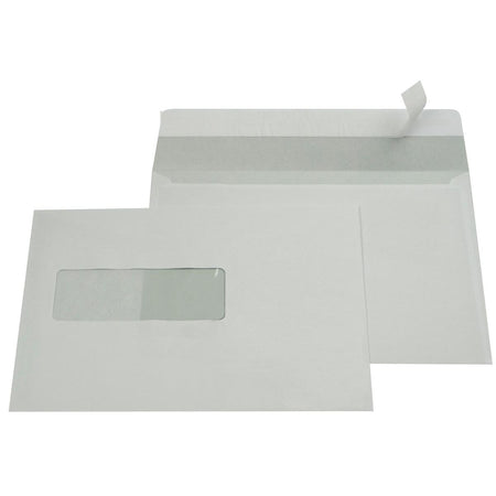 Gallery - buste ft 156 x 220 mm, finestra sinistra, chiusura a nastro, interno grigio, 500 pezzi