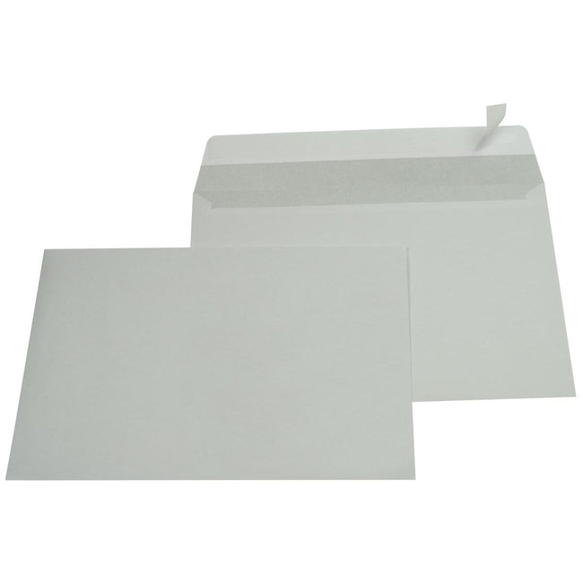 Gallery - buste ft 162 x 229 mm, chiusura a nastro, interno grigio, scatola da 500 pezzi