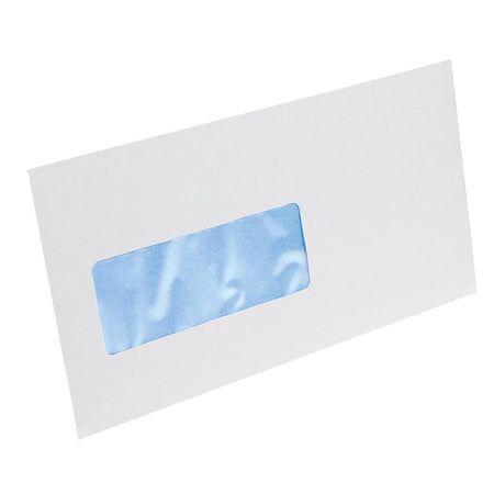 Gallery - buste ft 114 x 229 mm, finestra sinistra, chiusura a nastro, scatola da 500 pezzi