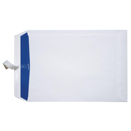 Gallery - buste ft 230 x 310 mm, chiusura a nastro, interno blu, scatola da 250 pezzi