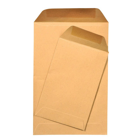 Galleria - buste paga ft 65 x 105 mm, gommate, kraft marrone, scatola da 1000 pezzi