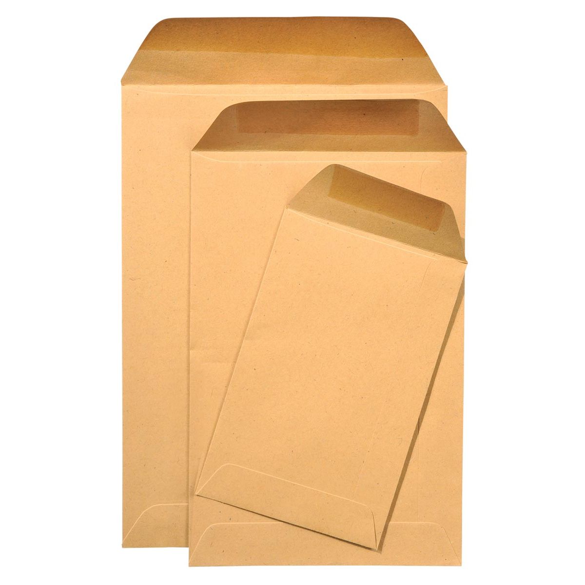 Galerie - sacs de paie ft 114 x 162 mm, gommés, kraft brun, boîte de 1000 pièces