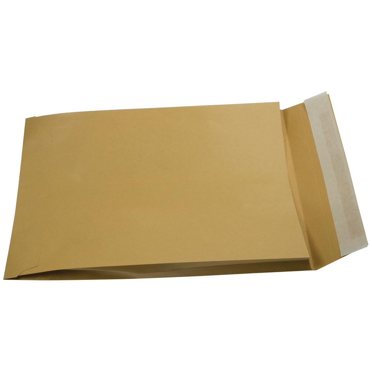 Gallery - Gallery enveloppen met balg ft 229 x 324 x 35 mm, stripsluiting, bruine kraft, doos van 250 stuks