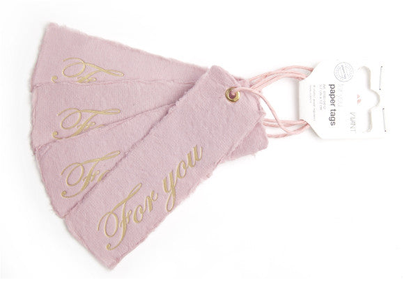 Klika - For You Papieranhänger 3,7 x 12 cm rosa 4 Stück