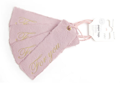 Klika - For You Papieranhänger 3,7 x 12 cm rosa 4 Stück