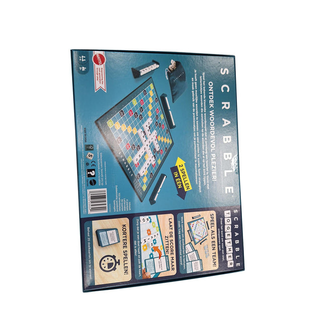 Mattel -  Spel scrabble  met houtblokjes