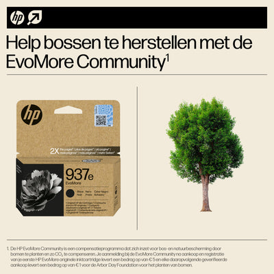 HP -  Inktcartridge 4S6W9NE 937E Evomore zwart