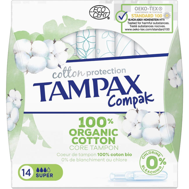 Tampax - Assorbenti Cotton Super, confezione da 14