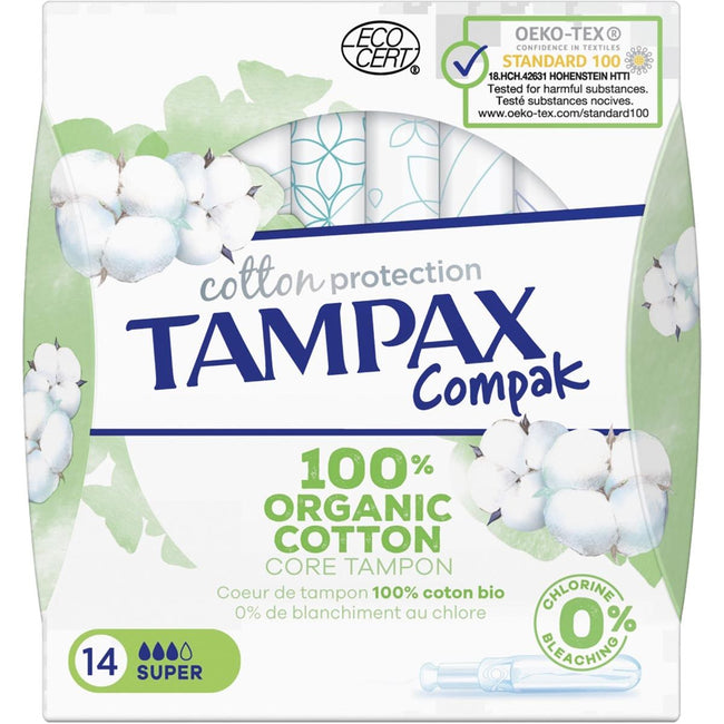 Tampax - Cotton Super Tampons, 14 pièces Suit