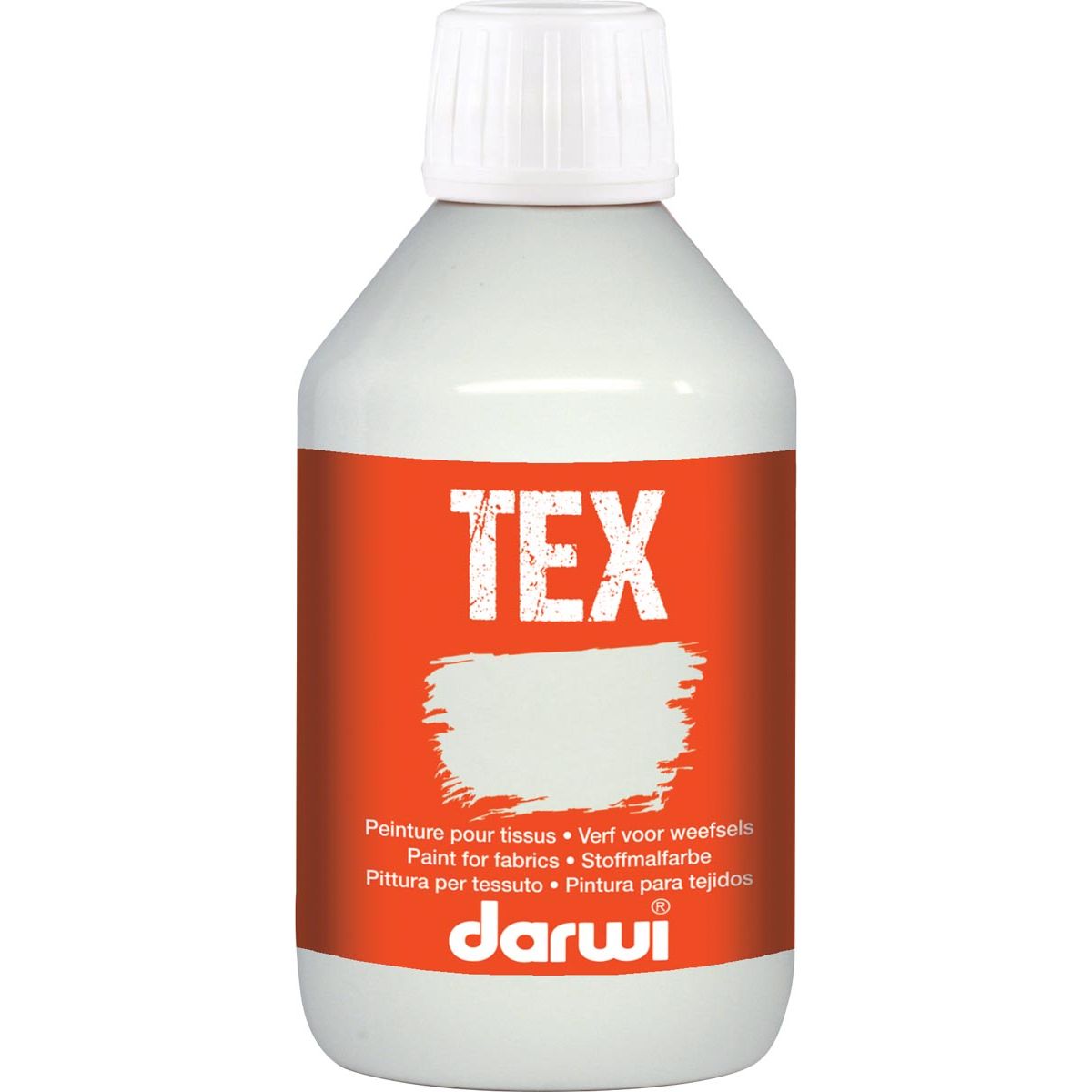 Darwi - Darwi Textile Paint Tex, 250 ml, blanc