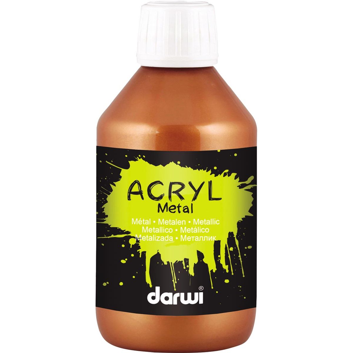 Darwi -   acrylverf Metal effect, flacon van 250 ml, brons