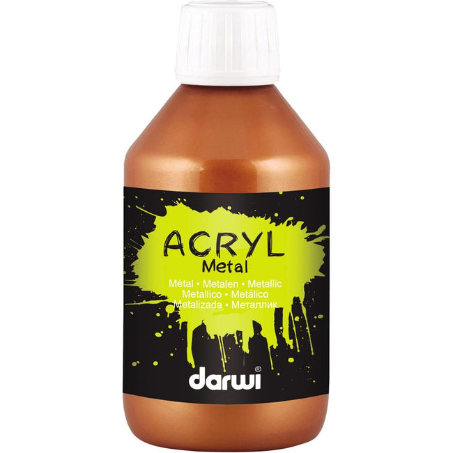 Darwi - Darwi acrylverf Metal effect, flacon van 250 ml, brons