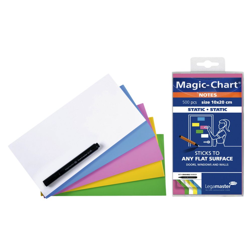 Legamaster - Notes de tableau magique 10x20cm assortis 500 feuilles