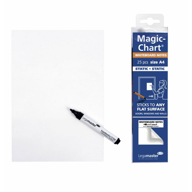 Legamaster - Magic-Chart Notes Whiteboard 20x30cm weiß 25 Blatt