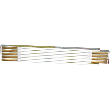 Stanley - righello pieghevole, 15 mm x 2 m, bianco/giallo