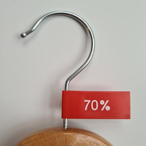 Klika - Label pennant plastic color red 70%