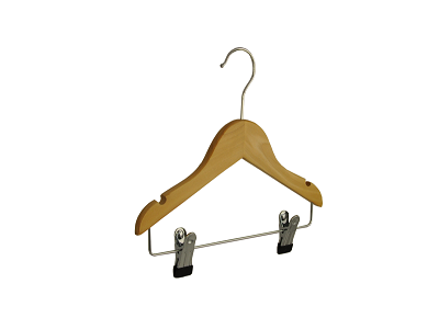 Klika - Percha infantil clip muesca plana 28cm