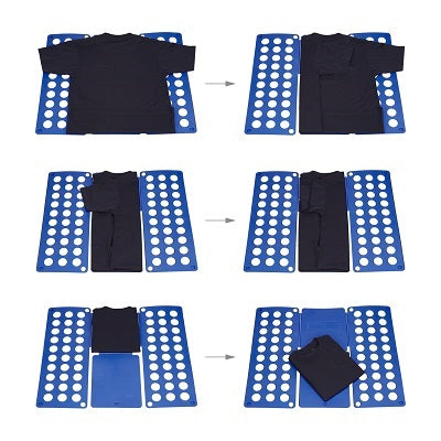Klika -  Vouwplank voor kleding kleur blauw 7 stuks