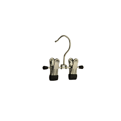 Klika - Morsetto appendiabiti scorrevole pizzico nero anti 12cm 2 pezzi