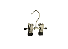 Klika - Pinza percha pellizco deslizante negro anti 12cm 2 piezas