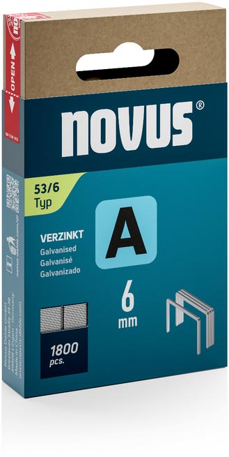 Novus -  nietjes A 53/6, doos met 1800 stuks
