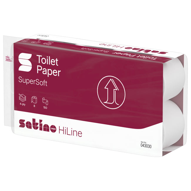 Satino - Toilet paper MT1 Prestige 4-layer 150 sheets white 043030 | 9 pieces