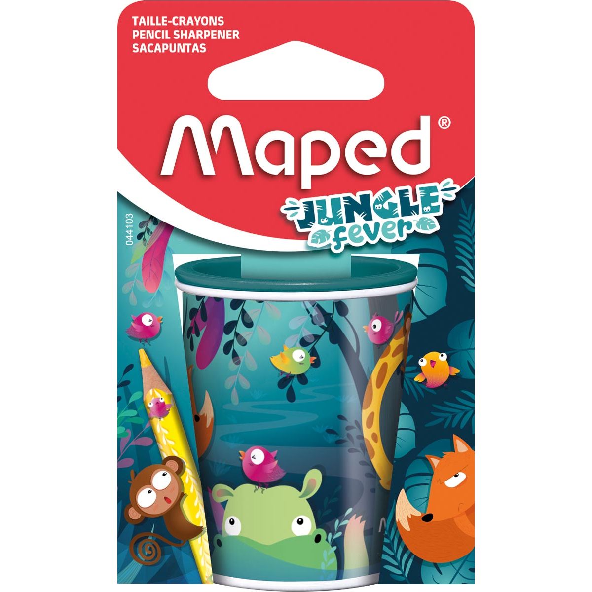 Maped -  potloodslijper Jungle Fever, 2-gaats, op blister