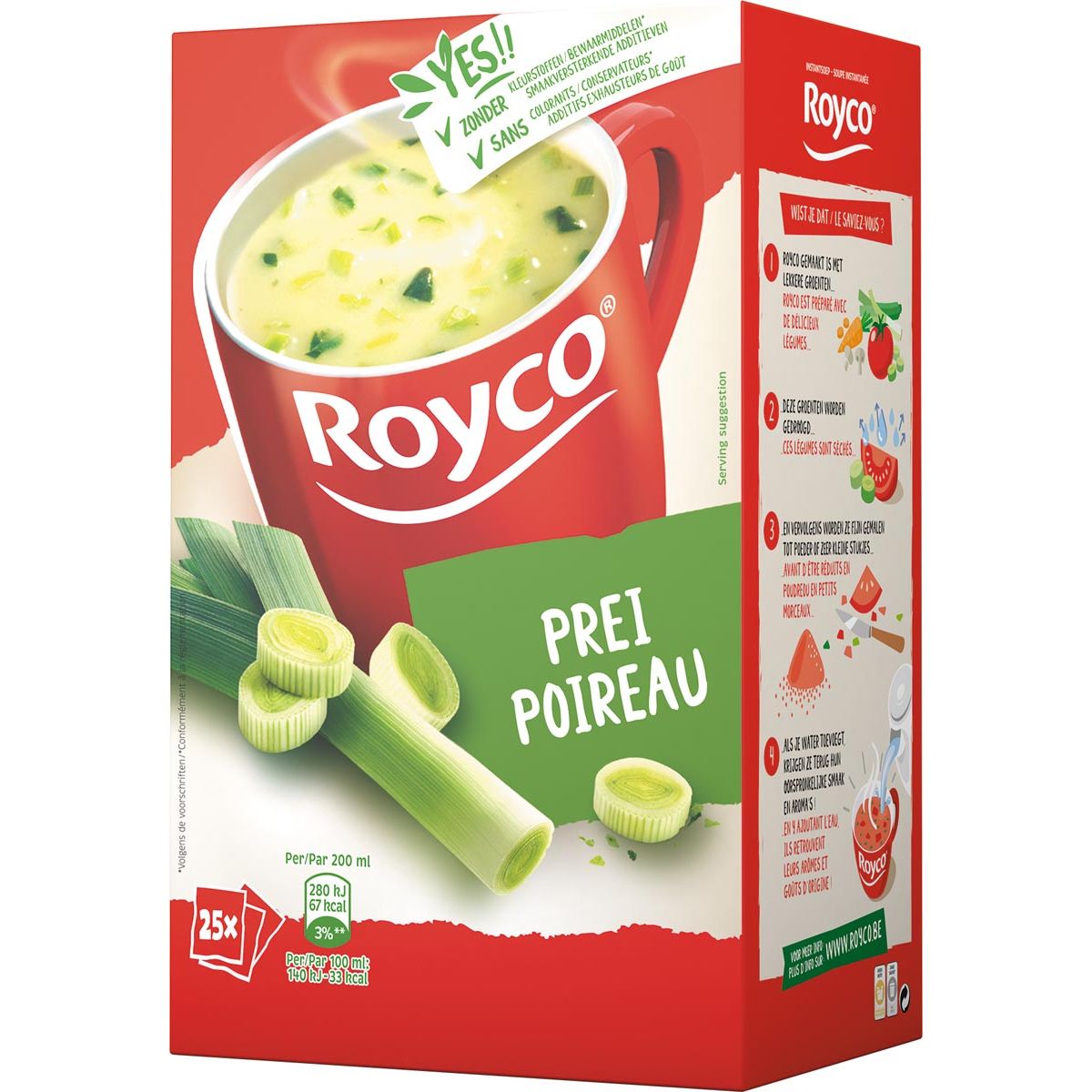 Royco - Minute Soup poireau classique, paquet de 25 sachets