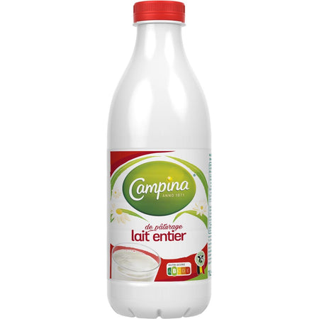Campina - leche entera, 1 litro, paquete de 6