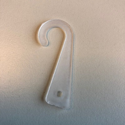 Klika - Percha J transparente con agujero 1000 piezas