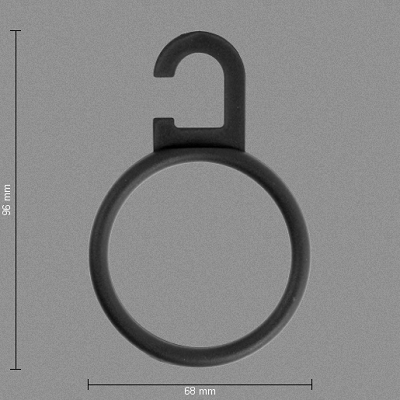 Klika - Percha para bufandas negra redonda diámetro 60mm 750