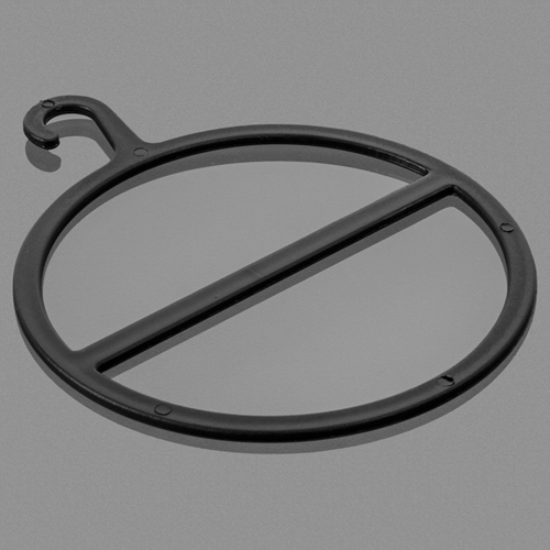 Klika - Porte-foulard noir rond diamètre 100mm