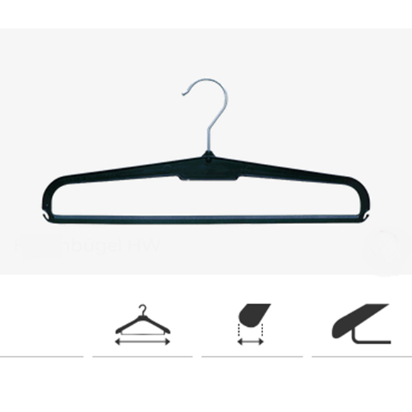 Klika -  Hanger HW22 alles/broekhanger 37cm zwart